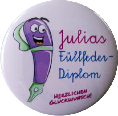 Button Füllfederdiplom mit Namen